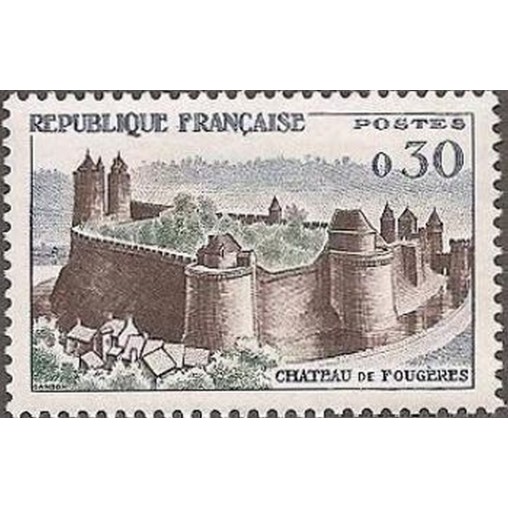 France Yvert Num 1236 ** Château Fougeres  1960
