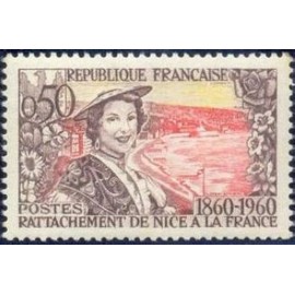 France Yvert Num 1247 ** Nice  1960