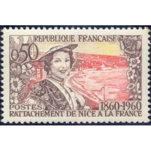 France Yvert Num 1247 ** Nice  1960
