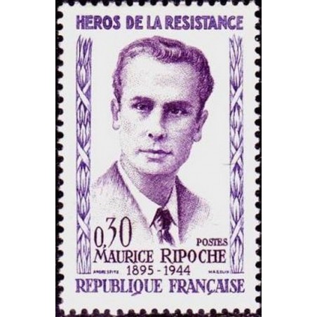 France Yvert Num 1250 ** Resistance Ripoche  1960