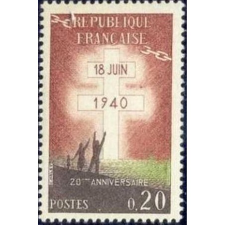 France Yvert Num 1264 ** De gaulle  1960