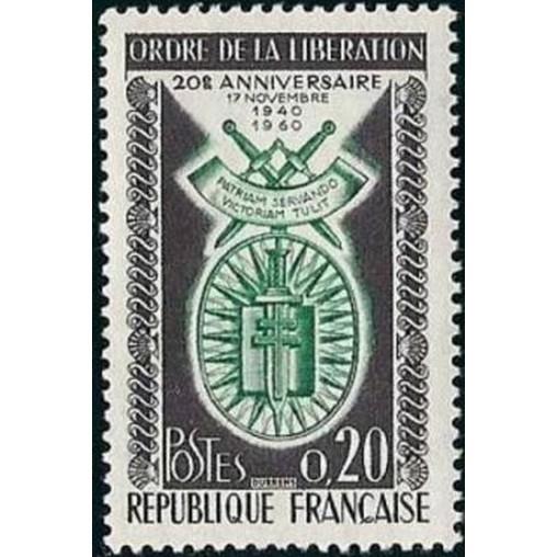 France Yvert Num 1272 ** Liberation  1960