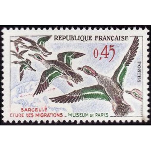France Yvert Num 1275 ** Oiseaux  1960