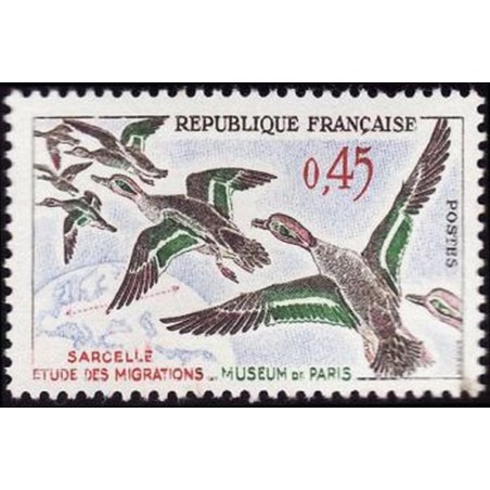 France Yvert Num 1275 ** Oiseaux  1960