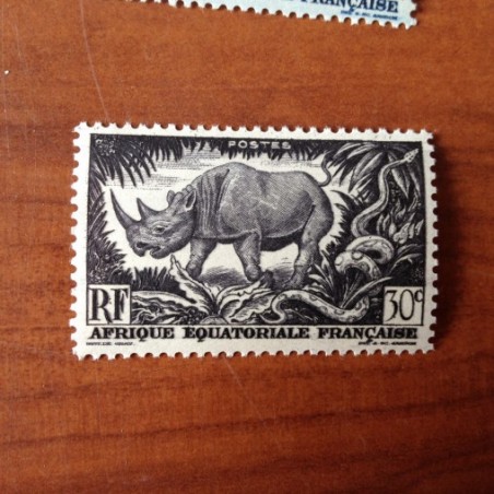 AEF 209 ** MNH Rhinoceros en 1947
