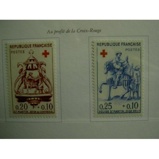 France Yvert Num 1278-1279 ** Croix Rouge 1961  1960