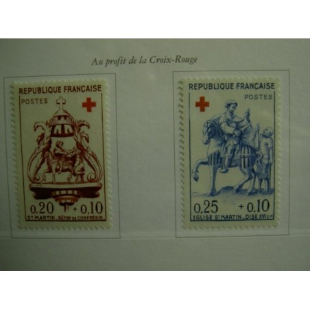France Yvert Num 1278-1279 ** Croix Rouge 1961  1960