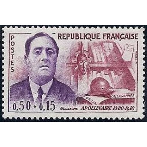 France Yvert Num 1300 ** Guillaume Apollinaire  1961