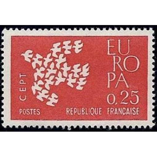 France Yvert Num 1309 ** Europa  1961