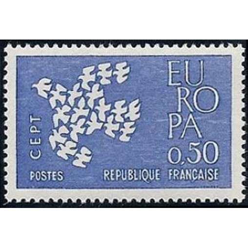 France Yvert Num 1310 ** Europa  1961