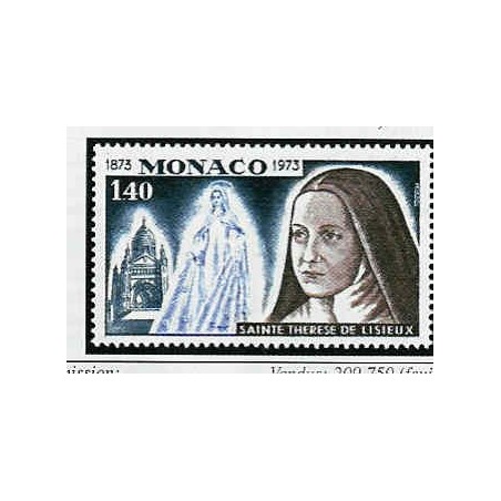 Monaco Num 930 ** MNH Ste Therese Année 1973