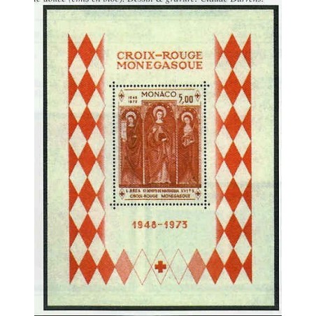 Monaco Num 933 ** MNH Croix Rouge Devotte Année 1973