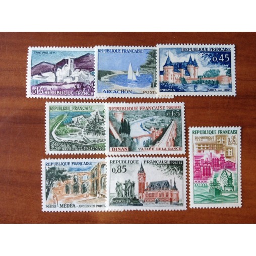 France Yvert Num 1311-1318 ** Serie Touristique  1961