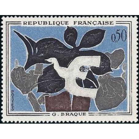 France Yvert Num 1319 ** Tableau De Braque  1961