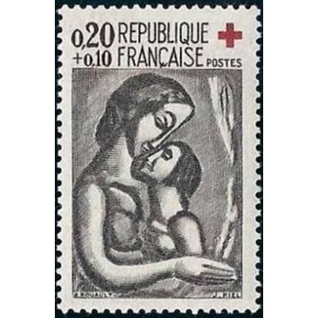 France Yvert Num 1323 ** Croix rouge Rouault  1961