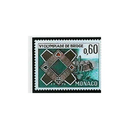Monaco Num 1052 ** MNH Bridge Carte année 1976
