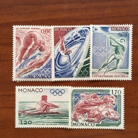 Monaco Num 1057-1061 ** MNH JO Montreal plongeon année 1976
