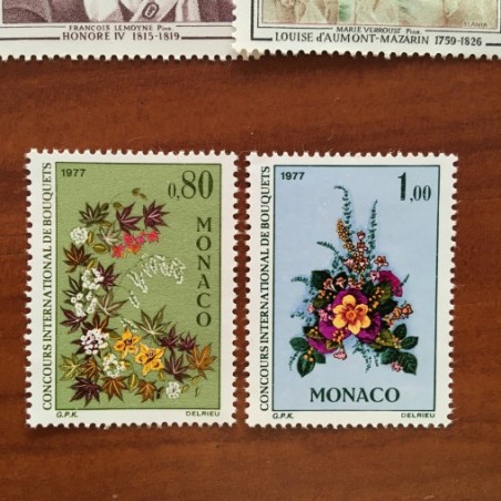 Monaco Num 1076-1077 ** MNH Bouquet année 1976