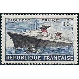 France Yvert Num 1325 ** Paquebot France  1962