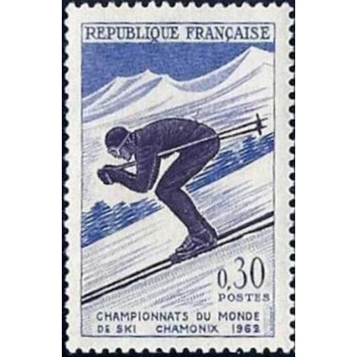 France Yvert Num 1326 ** Chamonix Ski  1962