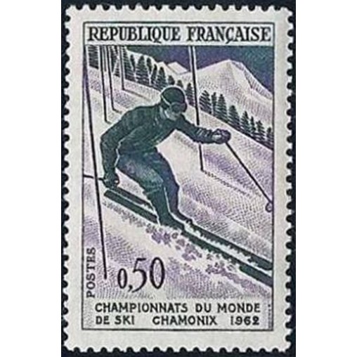 France Yvert Num 1327 ** Chamonix Ski  1962