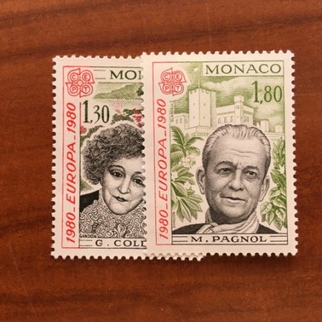 Monaco Num 1224-1225 ** MNH Europa Colette  année 1980