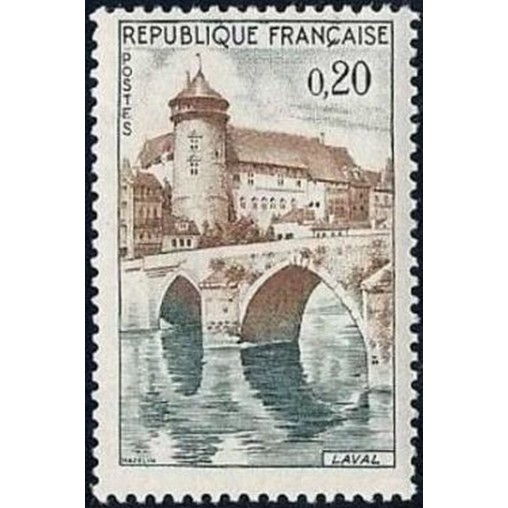 France Yvert Num 1330 ** Laval Pont  1962