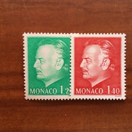 Monaco Num 1233-1234 ** MNH Prince Rainier  année 1980