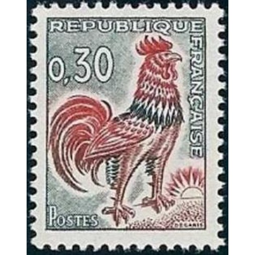 France Yvert Num 1331A ** Coq Decaris  1962