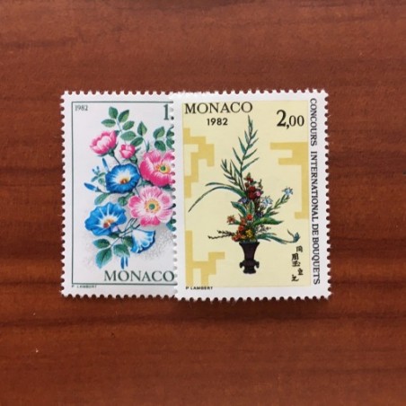 Monaco Num 1295-1296 ** MNH Bouquet  année 1981