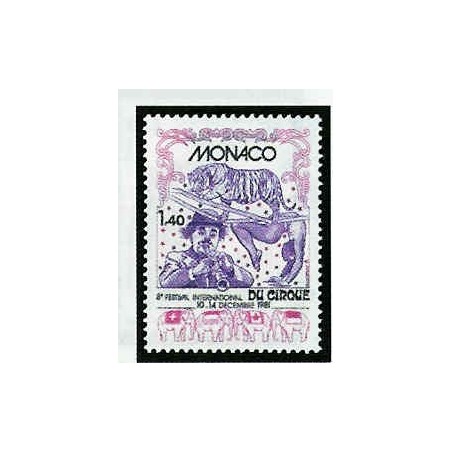 Monaco Num 1298 ** MNH Cirque Lion  année 1981