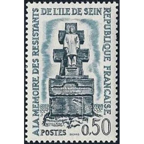 France Yvert Num 1337 ** Resistance  1962