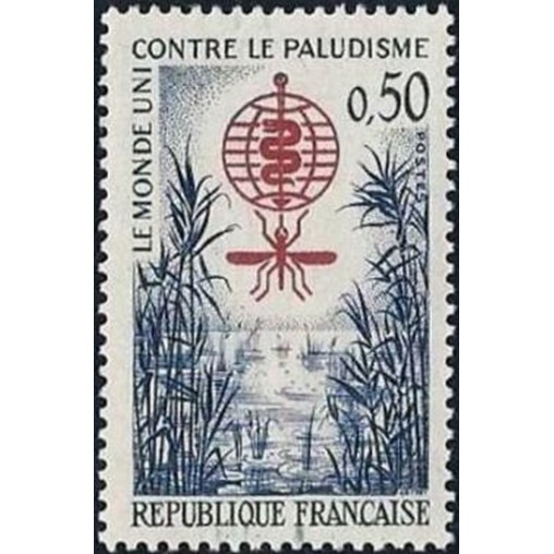 France Yvert Num 1338 ** Paludisme  1962