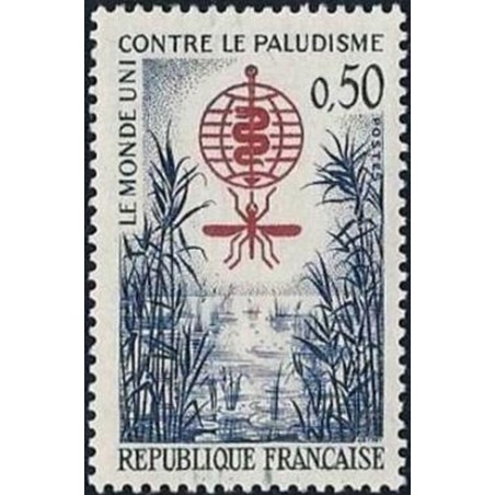 France Yvert Num 1338 ** Paludisme  1962