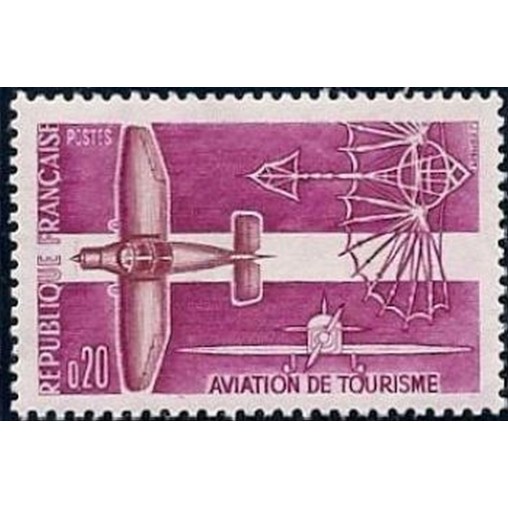 France Yvert Num 1341 ** Avion  1962