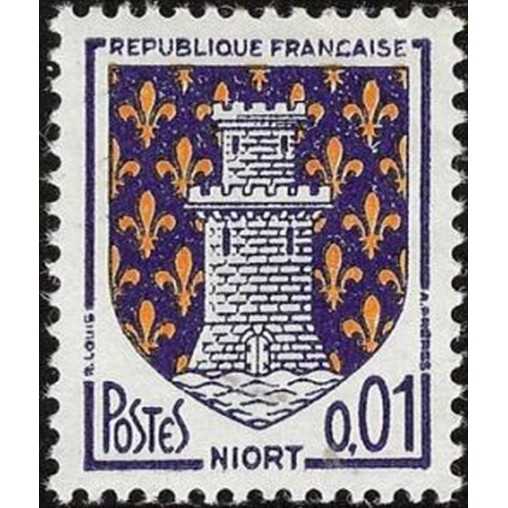 France Yvert Num 1351A ** Armoiries Niort 1962