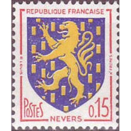 France Yvert Num 1354 ** Armoiries Nevers 1962