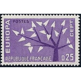 France Yvert Num 1358 ** Europa  1962