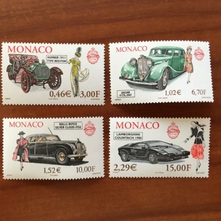 Monaco Num 2257-2260 ** MNH Voiture année 2000