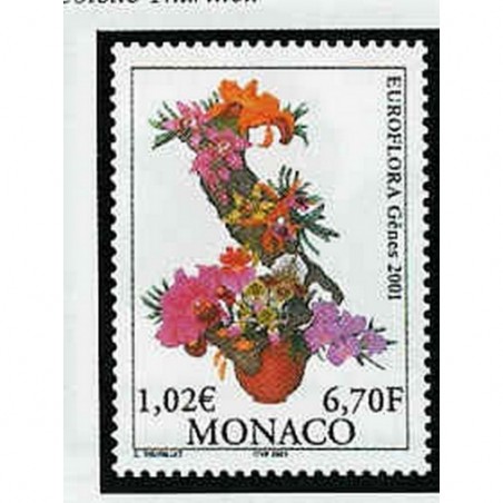 Monaco Num 2297 ** MNH Fleurs année 2001