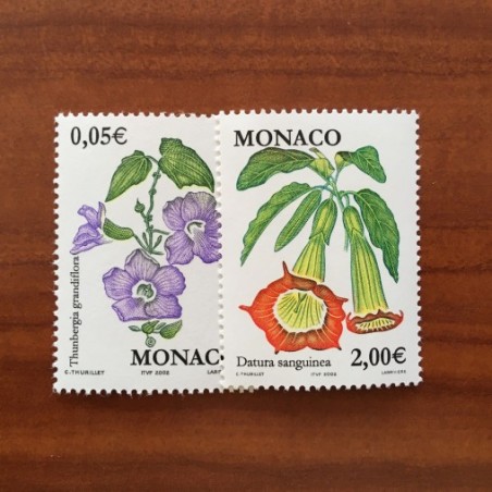 Monaco Num 2321-2322 ** MNH Fleurs année 2002