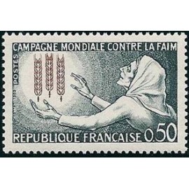 France Yvert Num 1379 ** Contre la Faim  1963