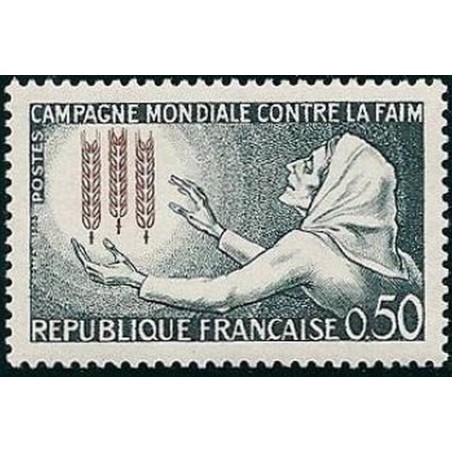 France Yvert Num 1379 ** Contre la Faim  1963