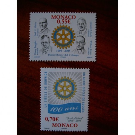 Monaco Num 2479-2480 ** MNH Rotary club année 2005