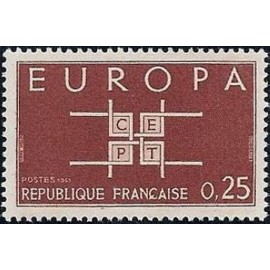 France Yvert Num 1396 ** Europa  1963