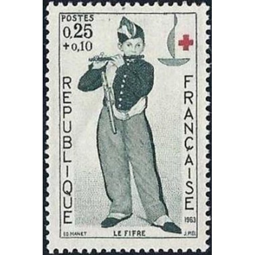 France Yvert Num 1401 ** Croix Rouge Manet  1963