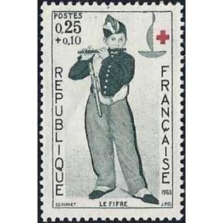 France Yvert Num 1401 ** Croix Rouge Manet  1963
