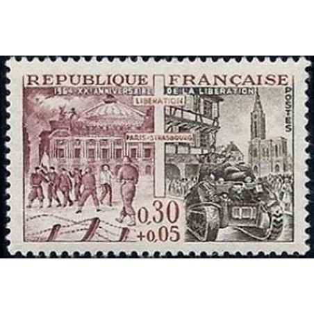 France Yvert Num 1410 ** Liberation  1964