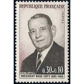 France Yvert Num 1412 ** Rene Coty President  1964