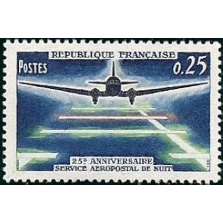 France Yvert Num 1418 ** Douglas DC 3 Avion  1964